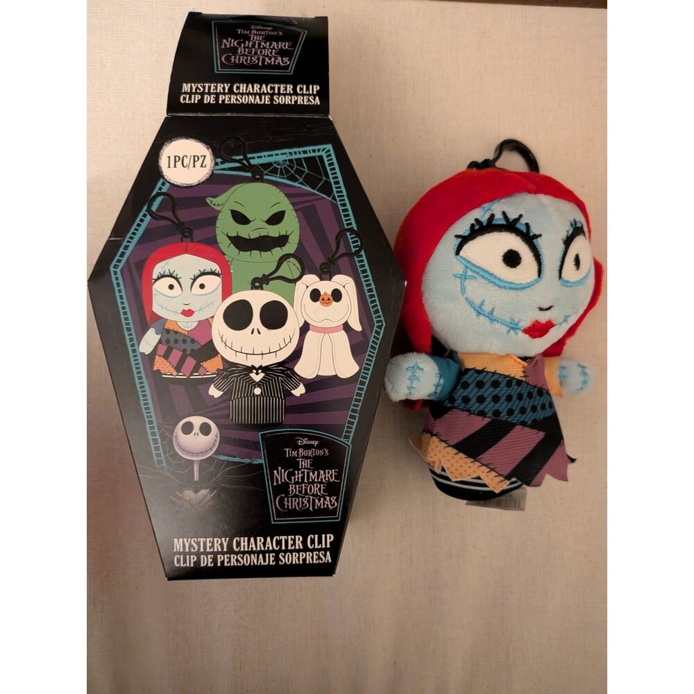 Disney Nightmare Before Christmas Plush Bag Clips Halloween 6" Sally
